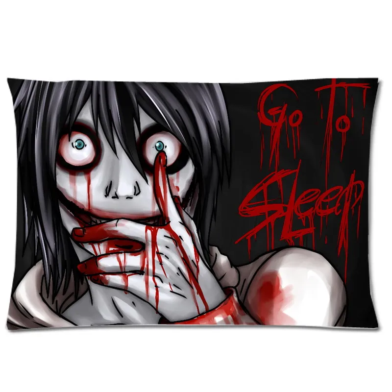 На заказ Jeff The Killer декоративный чехол для подушки, 2" x 30" мягкая полиэфирная наволочка Прямоугольная подушка(две стороны - Цвет: 5