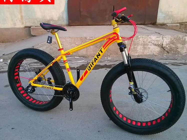 Clearance KALOSSE snow bike   26*4.0 inch tires   fat  beach mountain bike  21/24/27/30 speed   bicicleta mountain bike 4