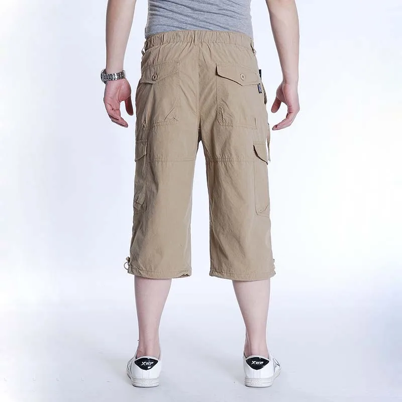 6XL 7XL Летние повседневные шорты для мужчин Хлопковые Бриджи с большим карманом Свободные мешковатые хип хоп шорты-бермуды Военная Униформа мужс