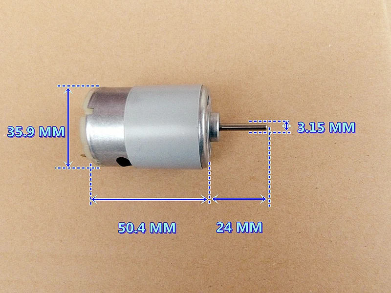 545 двигатель постоянного тока с длинной осью передний шаровой подшипник Мотор 12 V-24 V DC мотор Высокоскоростной