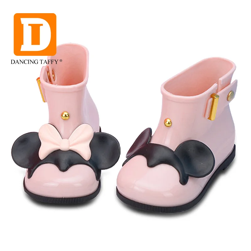 Waterproof Child Rubber Boots Jelly Soft Mouse Ears Infant Shoe Girl