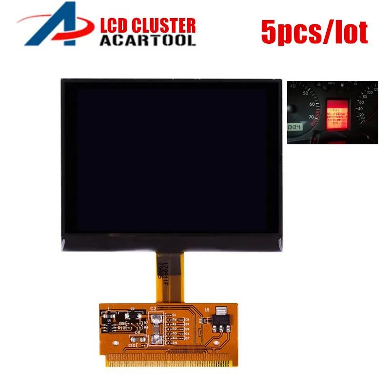 

5pcs/lot For Aud-i LCD Display A3 A4 A6 S3 S4 S6 for VW VDO for Audi VDO LCD cluster in stock now dashboard pixel repair