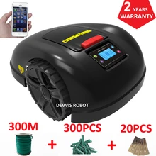 Two Year Warranty Smartphone APP Contorl Intelligent Grass Cutter Machine E1600 With 6.6AH Li-ion Battery+300m wire+300pcs pegs