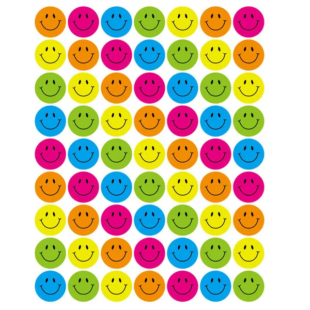1pc 48 Smiley Face Emoji Stickers Sheet Adhesive Smile Emoticons Die