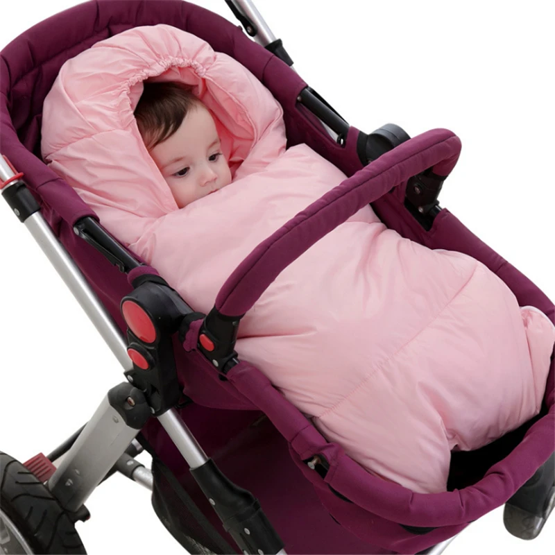 90cm Baby Sleeping Bags Warm Winter Envelope For Newborn Stroller