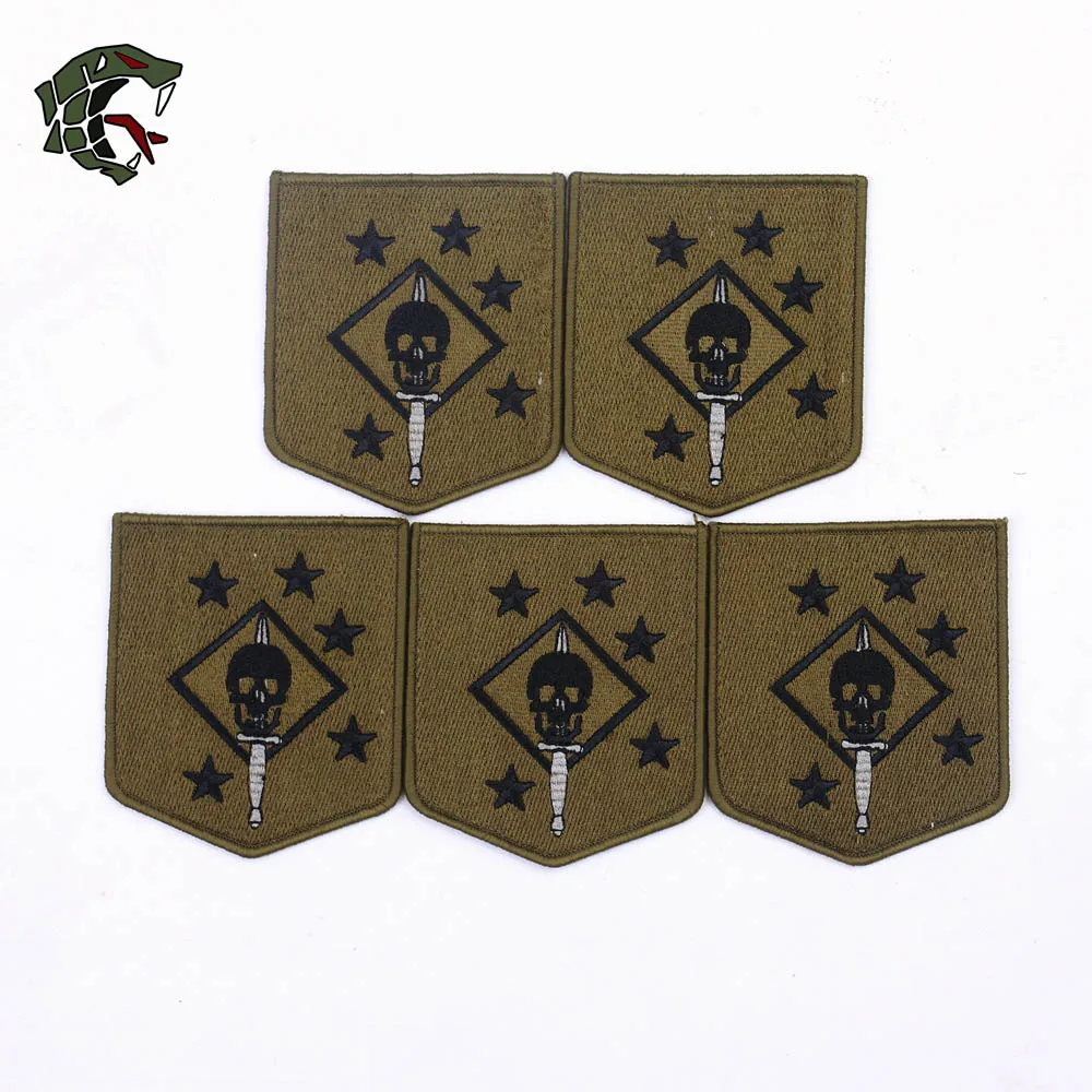 OD 5PCS TSNK военные энтузиасты вышивка патч армейский Тактический Boost боевой знак "ODA/USMC/MARSOC" Armlet - Цвет: OD 5PCS