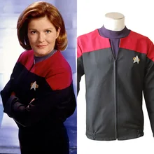 Star Voyager Command Trek Cosplay Costume TNG Uniform Badge Adult Women Halloween Carnival Party Cosplay Costume Red