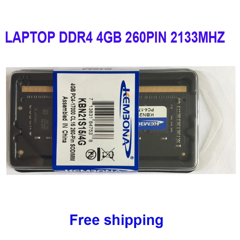  Kembona NOTEBOOK SODIMM RAM MEMORY LAPTOP DDR4 4GB 4G 2133mhz Low Voltage 1.2V 260Pin 2666MHZ