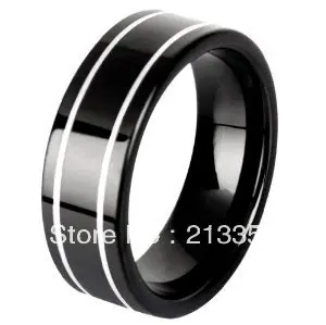 

FREE SHIPPING!USA WHOLESALES CHEAP PRICE BRAZIL RUSSIA CANADA UK HOT SELLING 8MM PIPE BLACK MEN'S BRIDAL TUNGSTEN WEDDING RING