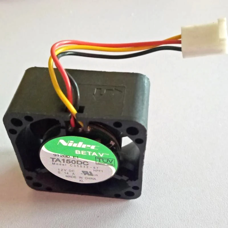 

10 pcs/Lot Nidec 40*40*28mm TA150DC C35532-57 DC 12V 0.14A 1U server version 3 line speed double Ball bearing cooling fan