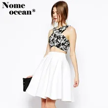 Премиум юбка для выпускного вечера Высокая талия вечернее платье в стиле ампир весенние однотонные женские юбки Новое поступление Летняя мини юбка M17021421