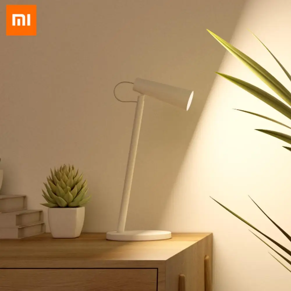 Оригинальная перезаряжаемая Светодиодная настольная лампа Xiaomi с USB 3 лампами для