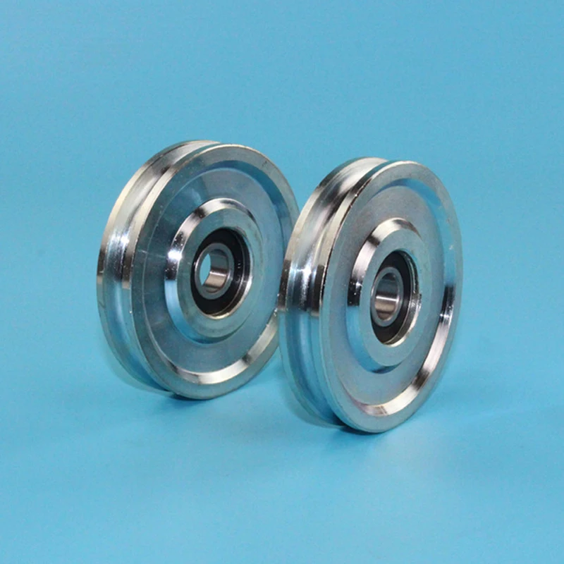 73mm DIAMETER QUALITY PULLEY WHEEL WITH ROLLER BEARING AND STEEL BUSH 