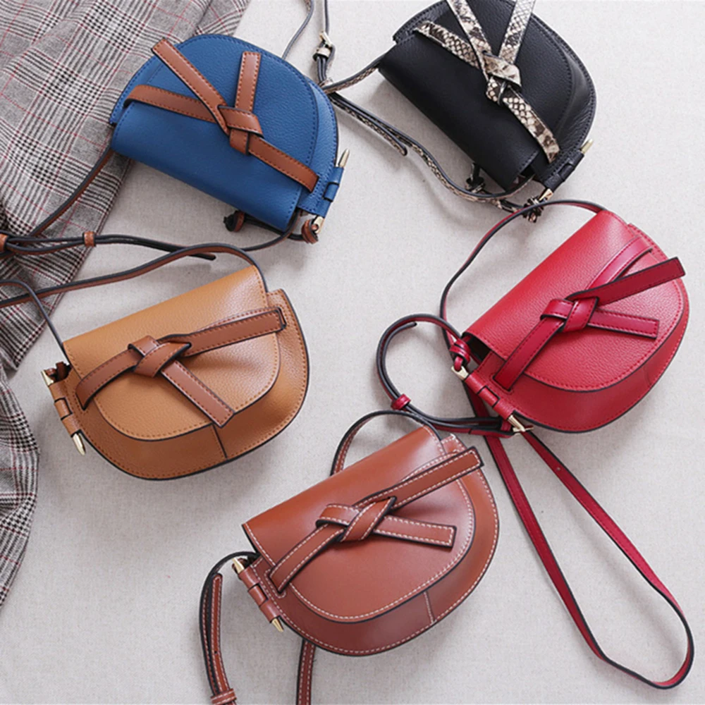 

ESbear Women Crossbody Bag Fashion Saddle Bags Leather Shoulder Bags For Female Handbags New Designer Messenger Bag Summer Purse