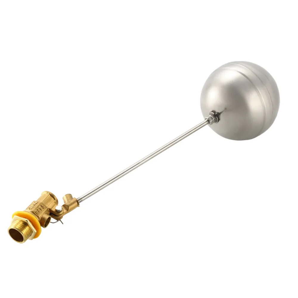 

Uxcell 1/2 or 3/4INCH Float Valve Ball Male Thread Water Sensor Float Floating Valve Ball Thread Length 18mm 304 Stainless Steel