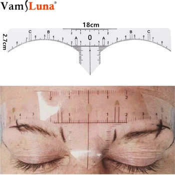 

30pcs Microblading Eyebrow Stencils Stickers Eyebrow Ruler Disposable Permanent Stencils Guide Measuring Makeup Tool