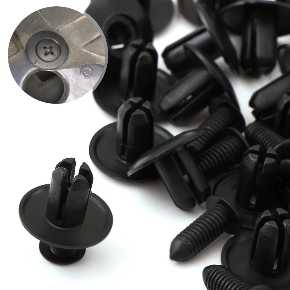 

50PCS 6mm Car Fastener Bumper Cover Screw Rivet Clips For SSANGYONG Chairman Rexton Kyron Rodius Actyon korando Tivolan