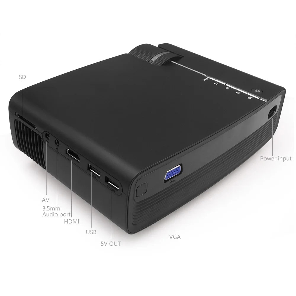 AAO YG400 يصل YG410 جهاز عرض صغير السلكية مزامنة عرض الفيديو المحمولة للمنزل مسرح دعم 1080 P Proyector AC3 HDMI VGA USB