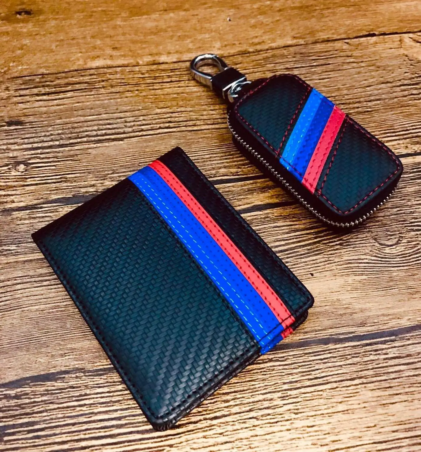 

Car Accessories Carbon fiber Car Key Bag Wallet Case Cover Holder fit for BMW e46 f10 f30 etc Remote Smart Key/key wallet
