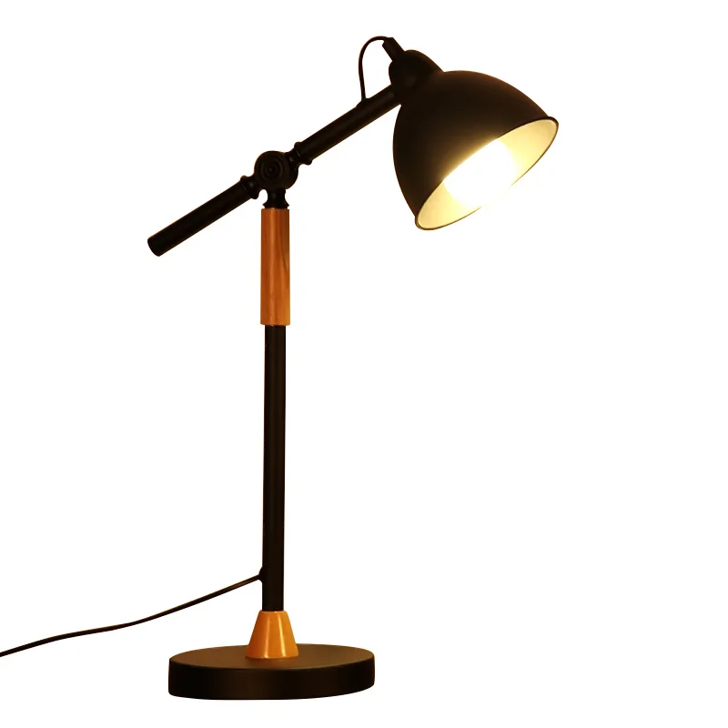 LED lamp student desk Creative long arm wrought iron desk lamp office