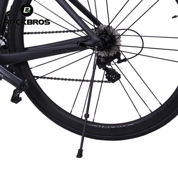 

ROCKBROS MTB Cycling Bike Anti skid Kickstand Adjustable Carbon Folding Parking Rack Bicycle Stand Foot Support Bike Accessories