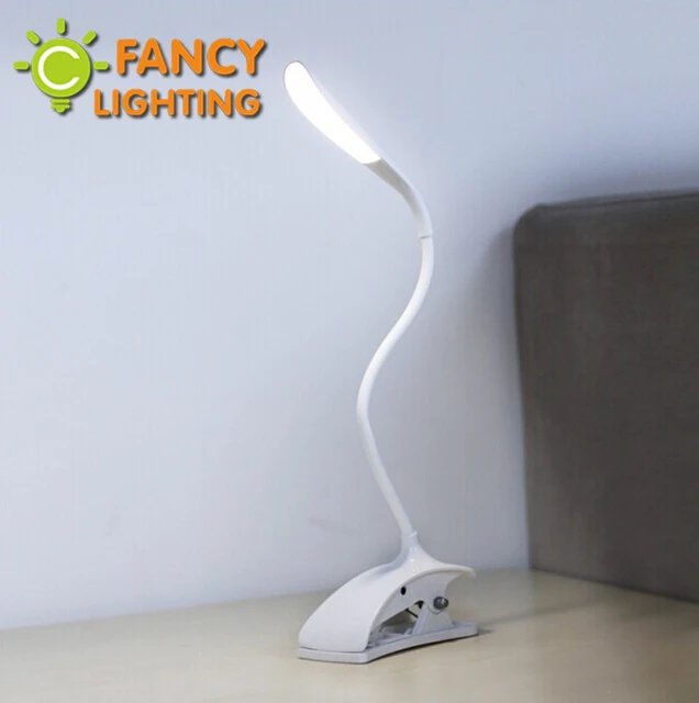 Led Table Lamps Adjustable Brightness USB Rechargeable Portable Touch Switch Spring Clip Flexible Bedroom Reading Desk