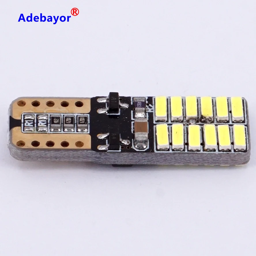 100 Xcar Auto Led T10 194 W5w Canbus 24 Smd 4014 Led Light Bulb No Error Led Parking Car Styling Lamps Car Accessories 12v 24v Led T10 T10 194canbus No Error Aliexpress