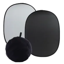 1.5×2 м/59 “х 78.7” Фон ткань фотографии доска Studio Экран черный/белый прочный Качество