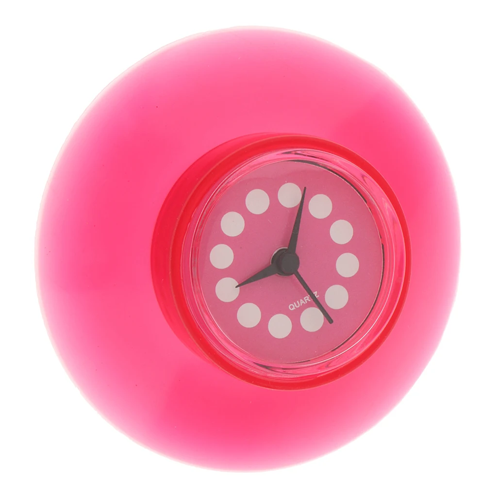 Wall Mount Bathroom Clock Waterproof Mini Watch Bathroom Mirror Suction Wall Clock Shower Quartz Clocks