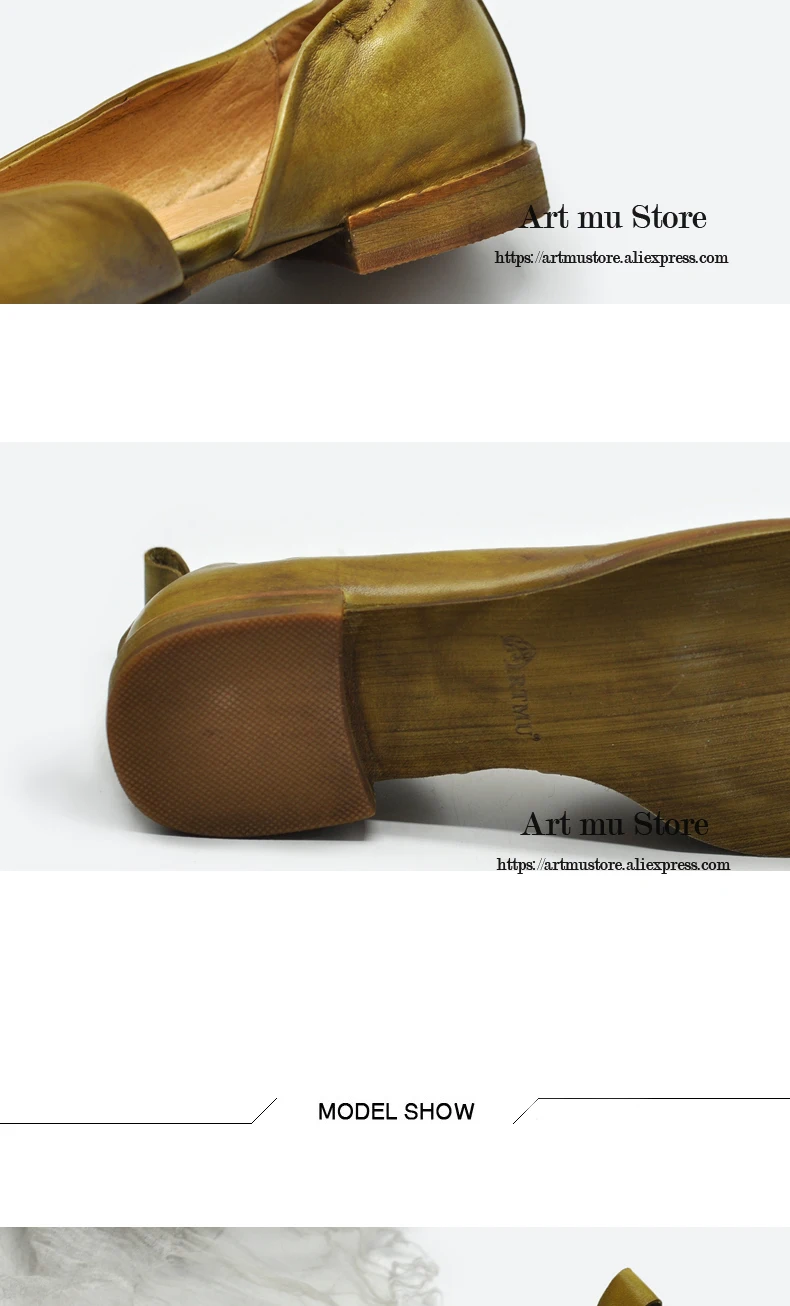Artmu/оригинальная винтажная женская обувь на плоской подошве с закрытым носком; обувь ручной работы из натуральной кожи с квадратным носком; 1812-01