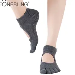 Один Bling Новый Детские колготки копания отверстие хлопка Для женщин выдалбливают подъеме носки 5 пальцев полный Toe Спортивные носки пять
