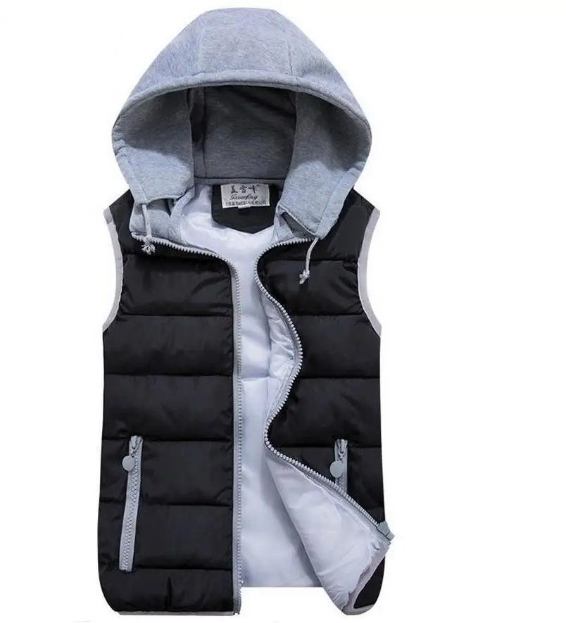 boy gilet Autumn and winter male down POLO vest waistcoat lovers design casual Cotton-padded jacket coat men outerwear vest XXXL