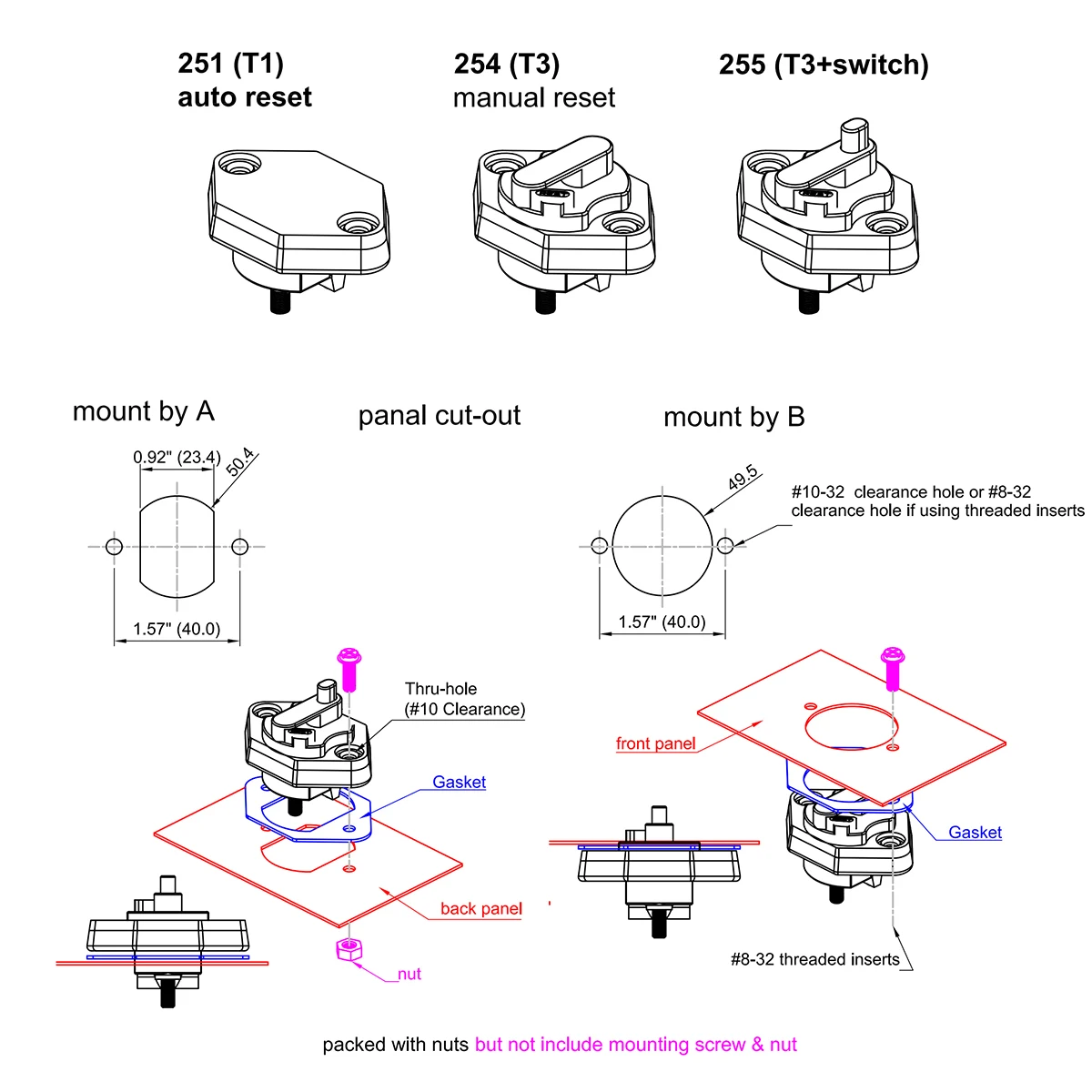 12 V-32 в пост 20A/30A/40A Ампер ручного сброс автоматического выключателя Водонепроницаемый предохранитель инвертора для автомобилей грузовых автомобилей морской трейлер Панель крепление