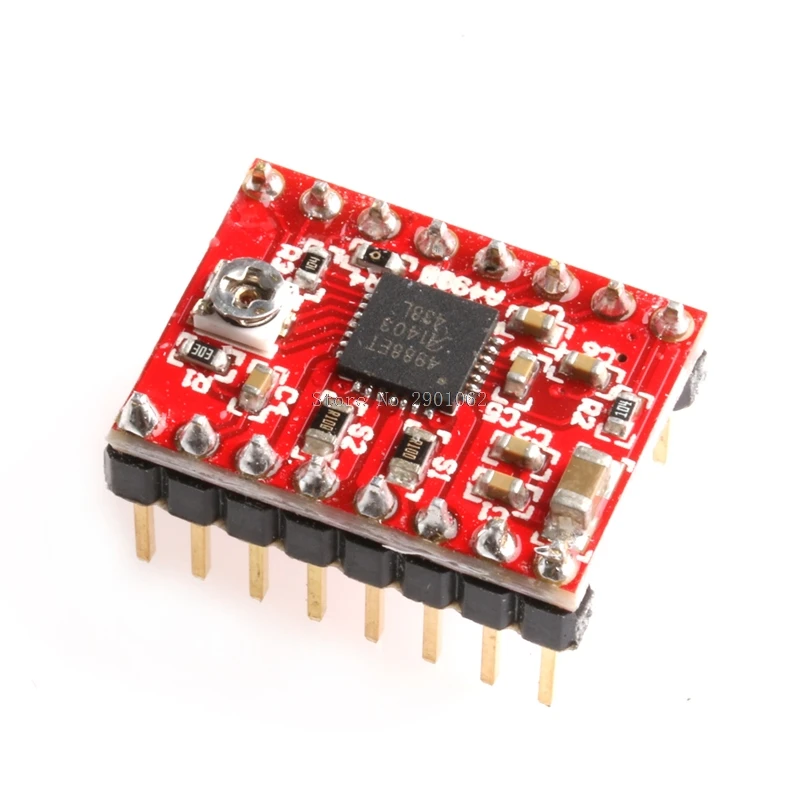 Шаговый Драйвер StepStick A4988 + радиатор для 3D принтера Reprap Pololu красный драйвер
