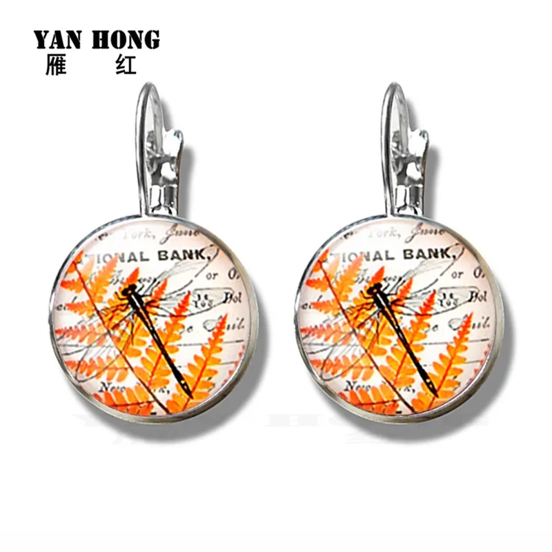 

Dragonfly map. Exquisite design. Making 16MM glass Earring Pendant