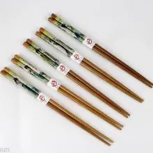 5 пар Китайский Винтаж ручной работы деревянные палочки для еды с древней красоты простая упаковка