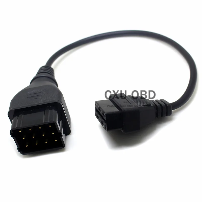 Газ 12 Pin 12Pin штекер для OBD OBD2 OBDII DLC 16 Pin 16Pin Женский адаптер автомобильного диагностического инструмента конвертер Кабель