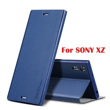 Высокое качество Флип кожаный чехол для Sony Xperia XZ телефон чехол с коробку отпечатков пальцев отверстие