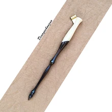 Роскошный ручной работы косой перо для каллиграфии Dip Ручка медной пластины скрипт античный перьевая Dip Ручка держатель Лучший подарок Dip Ручка