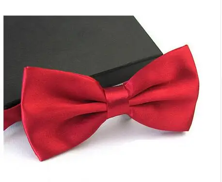Высококачественный мужской однотонный модный галстук-бабочка аксессуары для свадебных костюмов костюмы для жениха 1 шт упакованы - Цвет: wine red