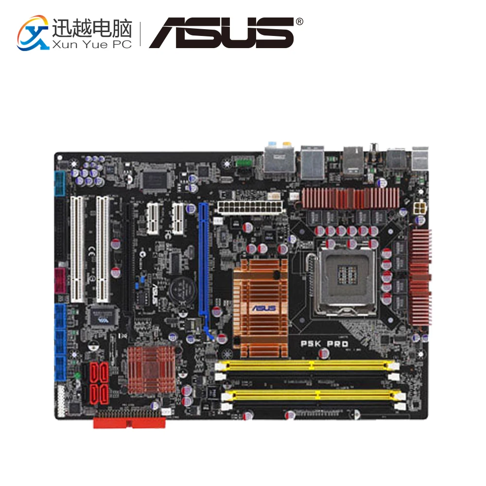 

Asus P5K Pro Desktop Motherboard P35 Socket LGA 775 For Core 2 Quad DDR2 8G SATA2 USB ATX Original Used Mainboard