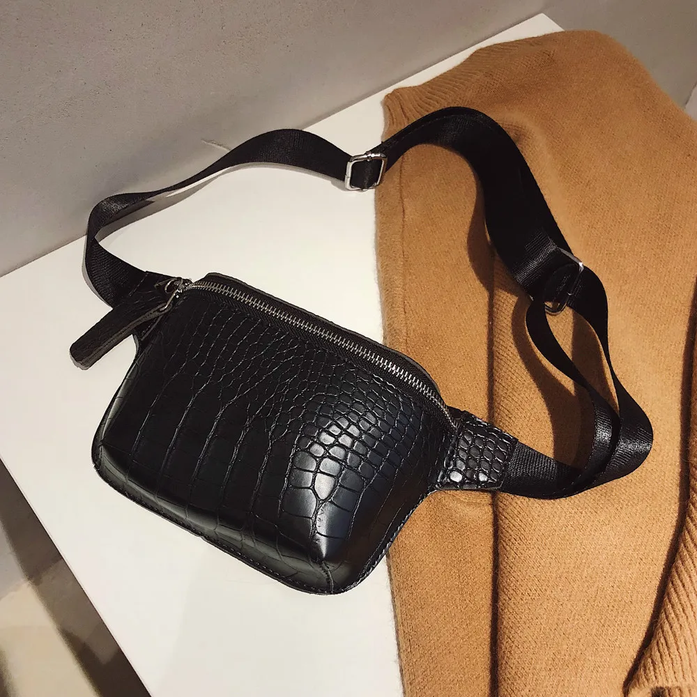 Женская модная поясная сумка, Классическая Портативная сумка с узором «крокодиловая кожа», Спортивная поясная сумка для путешествий, нагрудная сумка