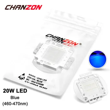 20W LED Light Bulb Lamp Blue 460-470nm 30-34V 600mA 350-400LM High Power 20 W Watt Epistar Chip Integrated 20Watt DIY COB
