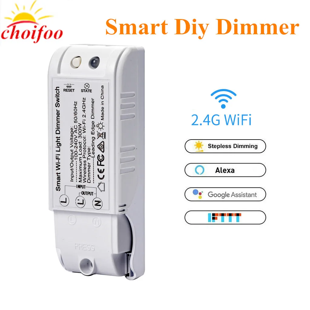 

WiFi DIY Dimmer Switch Smart Light Switch Controller Home Automation And Voice Control Dimmer Switch Works With Alexa / Google