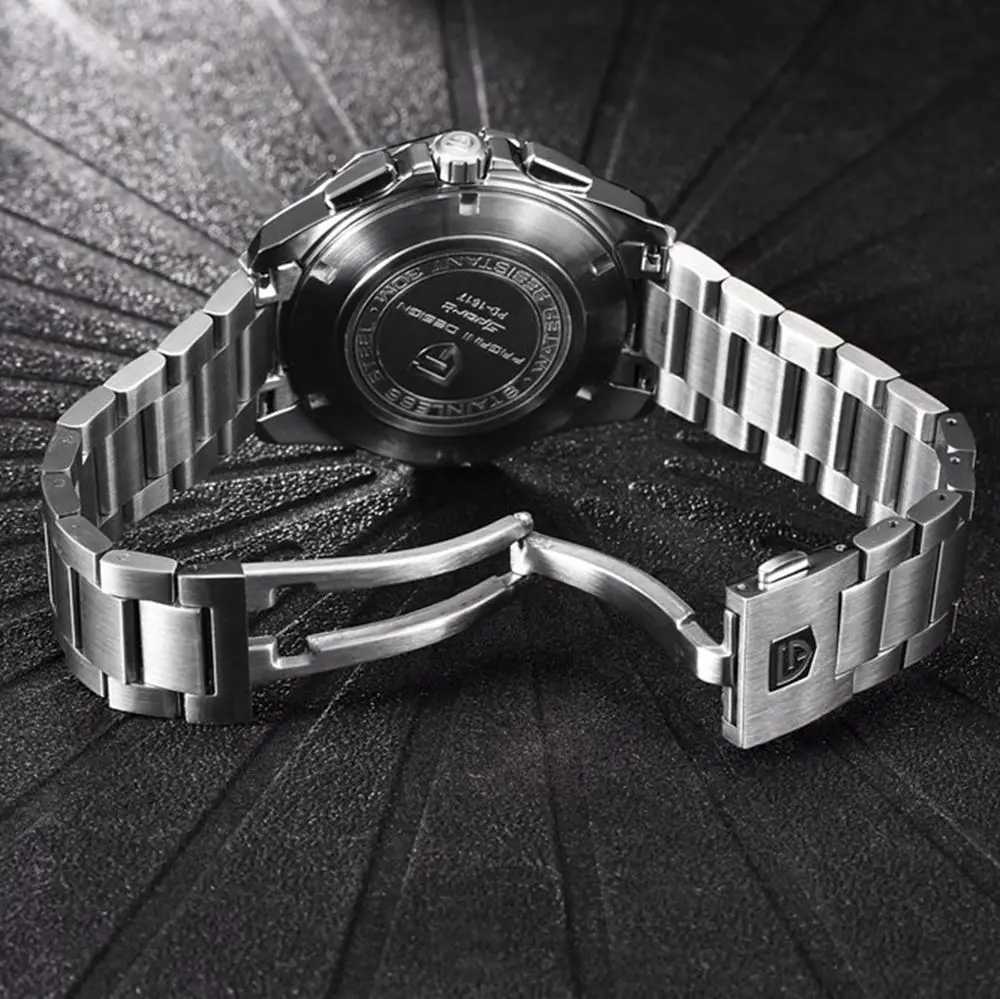PAGANI Дизайн Нержавеющая сталь мужские часы люксовый бренд хронограф Спорт Бизнес водонепроницаемые кварцевые наручные часы Мужские часы