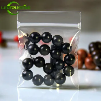 

Leotrusting 100pcs High Clear Plastic Jewelry Ziplock Bag Anti-oxidation Plastic Battery Earring Beads Bracelet Bag Gift Pouch