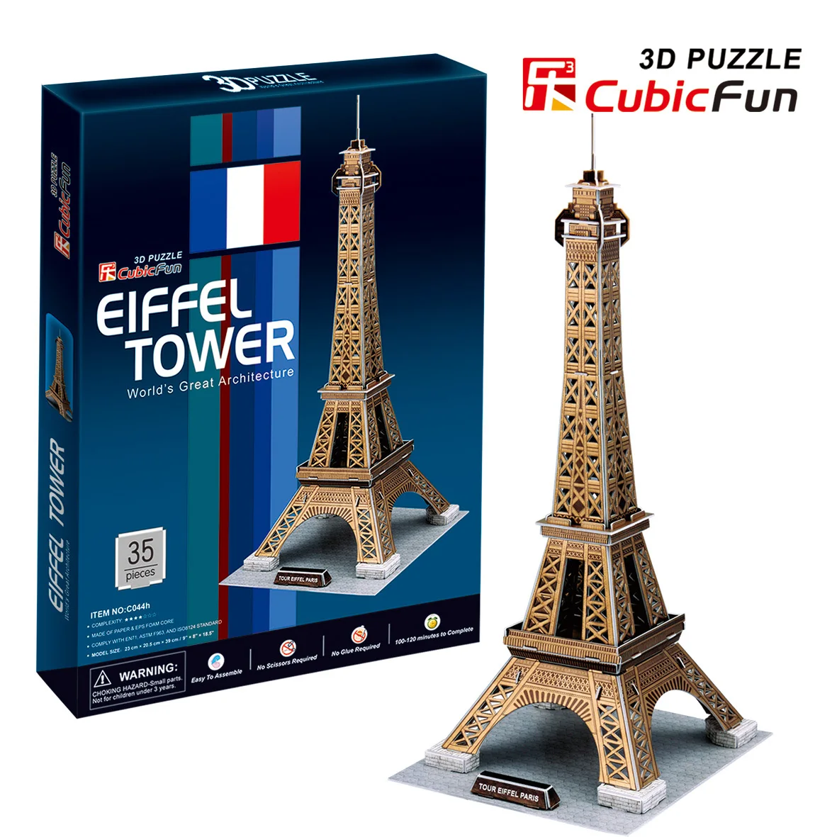 3D модели игрушек бумажная модель головоломка игра Эйфелева башня подарок