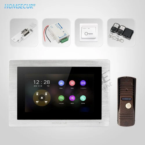 

HOMSECUR 7" Wired AHD Video Door Entry Security Intercom with Voice Message BC011HD-C+BM714HD-S