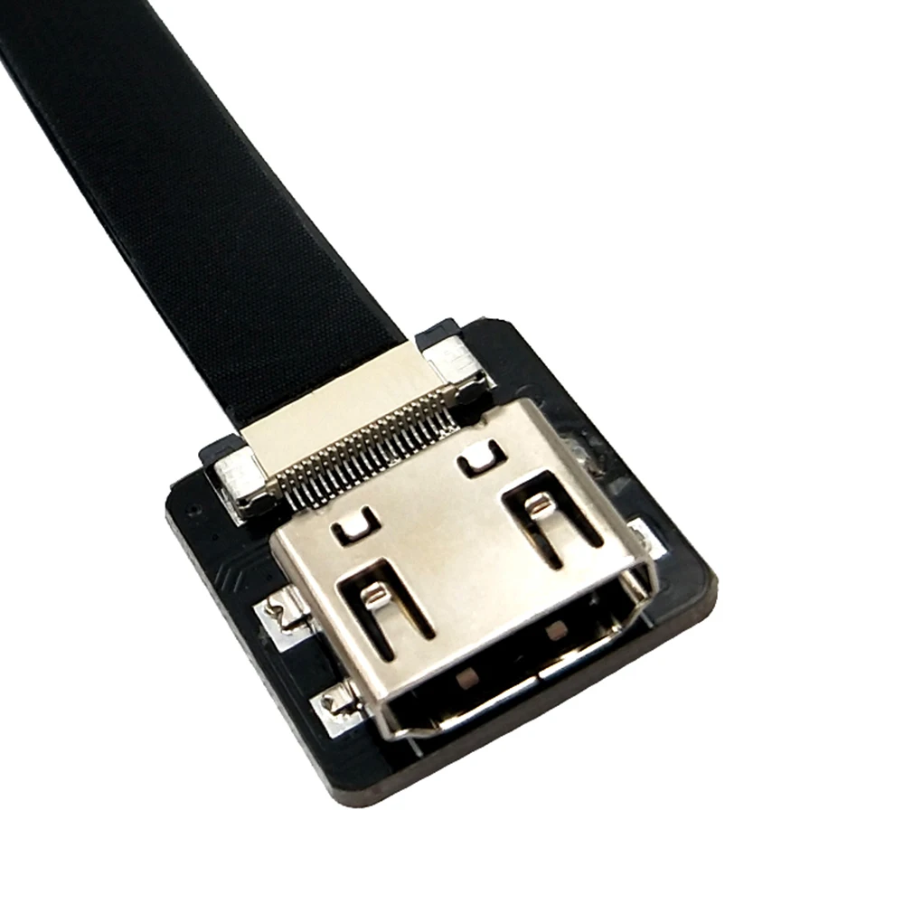 Danspeed fpv أسفل بزاوية 90 درجة hdmi النوع a ذكر إلى hdmi hdtv fpc الإناث شقة الكابل