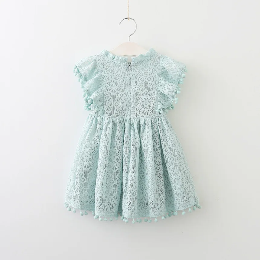 Платье для маленьких девочек; летний пляжный стиль; детские кружевные платья для девочек; винтажная одежда; одежда с кисточками для маленьких девочек 2-7 лет